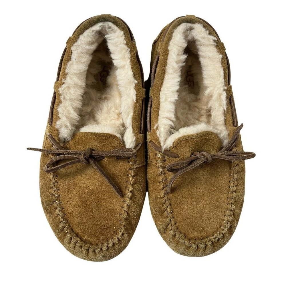 UGG Dakota Slip On Shearling Moccasin Chestnut Slippers Unisex Big Kids Size 3 - Picture 4 of 11